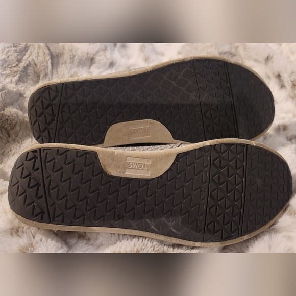 TOMS Grey Gray Canvas Lace Del Ray Sneaker - Picture 4 of 5